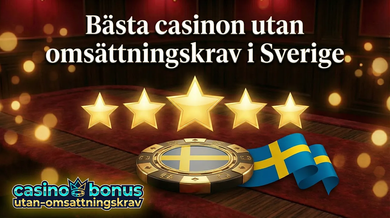 Toppcasinon utan omsättningskrav