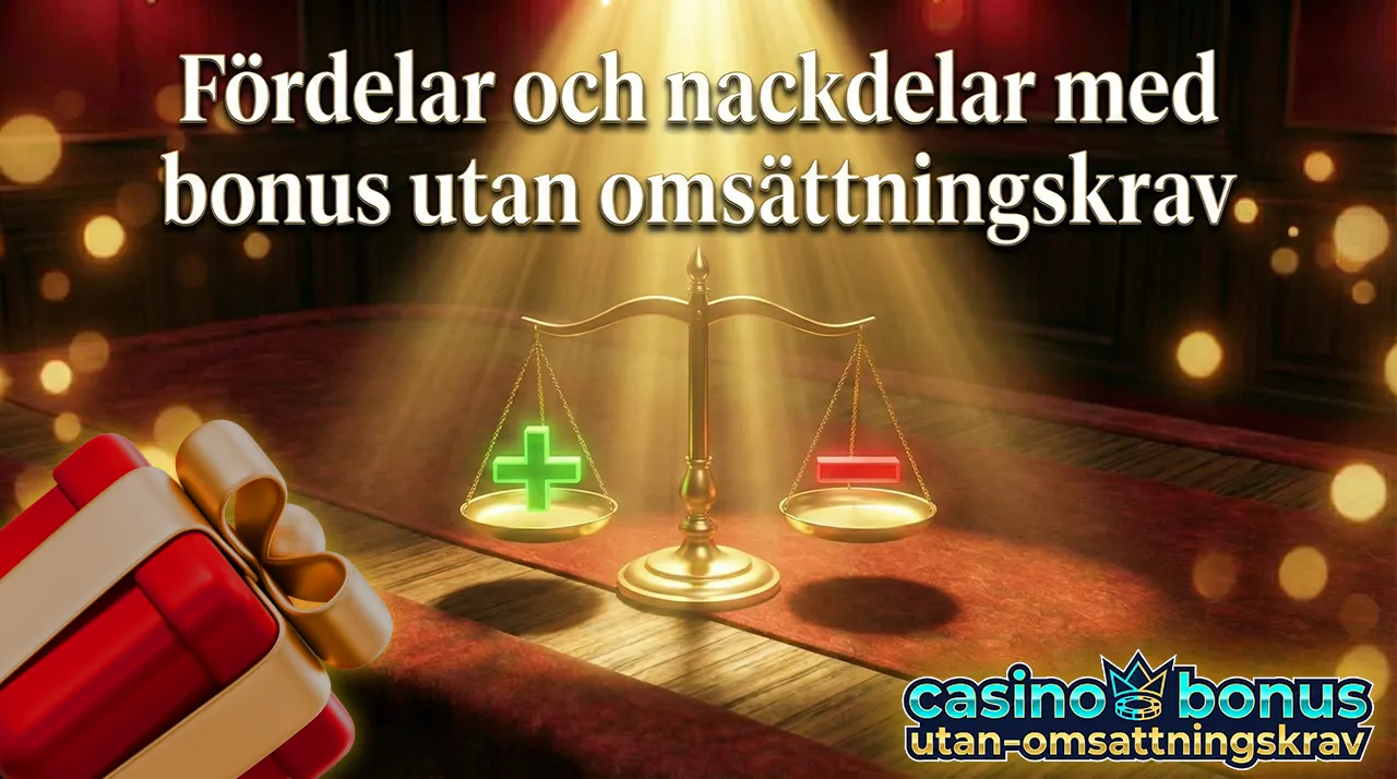 De viktigaste fördelarna och nackdelarna med bonusar utan omsättningskrav